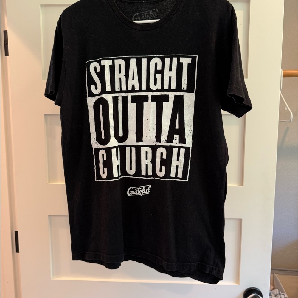 Black and White Short Sleeve Graphic Tee